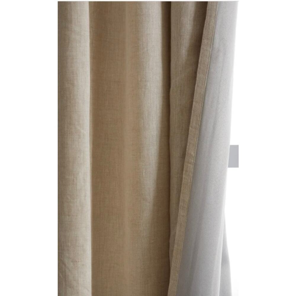 Quince Cotton Slub Room Darkening Curtain 48X96 Natural NWOT #C2 - Picture 2 of 3